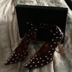 Azalea Wang Brown Studded Heels